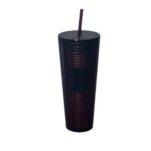 Starbucks 2020 Holiday Berry Plum Grid Disco Christmas Cold Cup 24 oz Tumbler